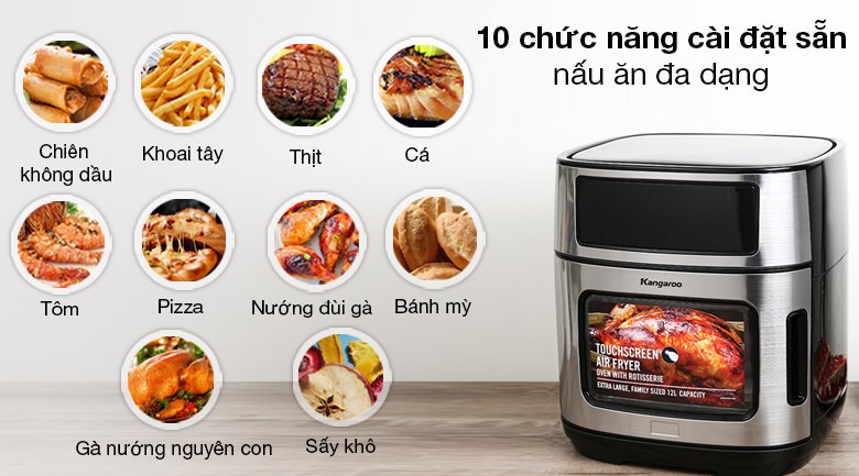 Các chế Độ nấu của nồi chiên không dầu, hướng dẫn sử dụng hiệu quả
